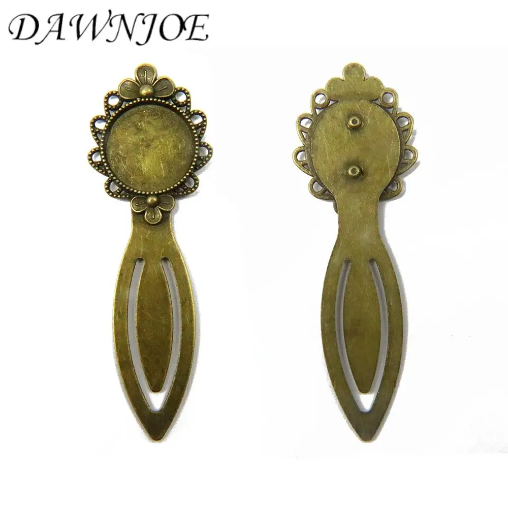 

20mm Vintage Manual Handmade Bookmark Cabochon Tray Base Bookmark Blank Setting DIY Jewelry Making Bookmark Finding