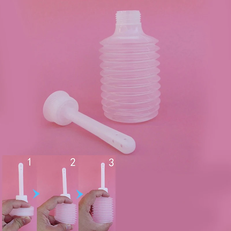 Portable 200ml Disposable Clear Enema Douche Applicator Bottle Anal Vaginal Bulb Douche Enema Irrigator Rectal Syringe Cleaner 2