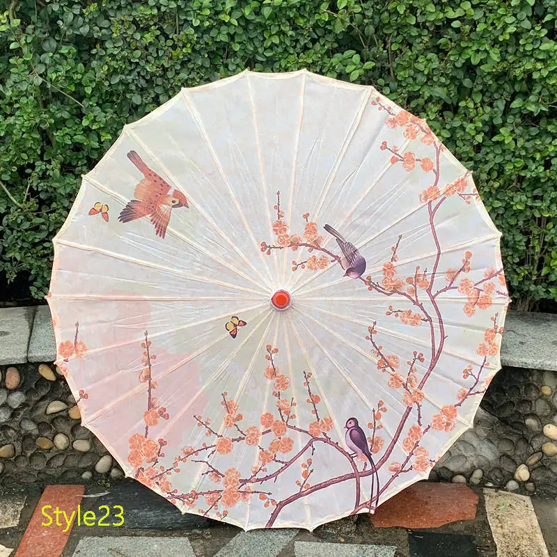 Реквизит для фотосъемки в китайском стиле с цветочным узором и зонтиком для танцев и выступлений - Цвет: Style 23