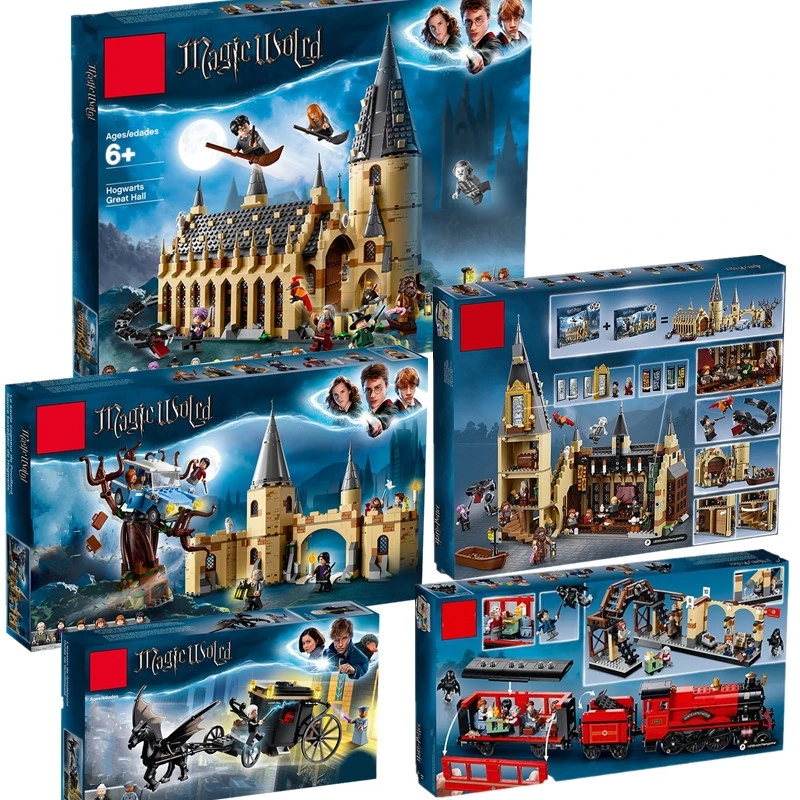 

New Ha-Potter Movie Castle Hall Compatible Legoings 75951 75953 75954 75955 75956 Model Building Block Bricks Toys Gifts