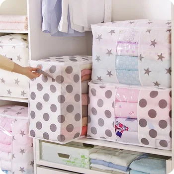 

Clothes Quilt Storage Bag Blanket Closet Sweater Organizer Box Pouches Clothes Cabinet Container Travel Home Supplies
