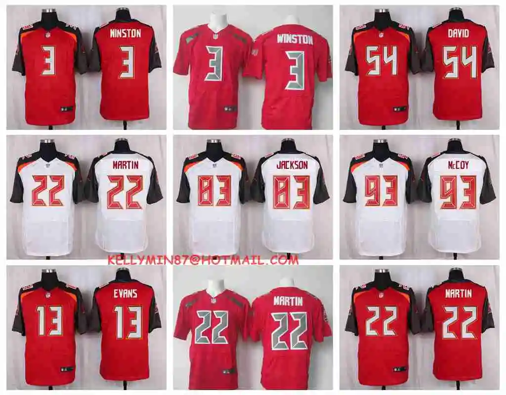 Stitiched, tampa bay s GERARD McCoy Vincent Jackson Lavonte David Doug Martin Mike Evans Jameis Winston, Jersey
