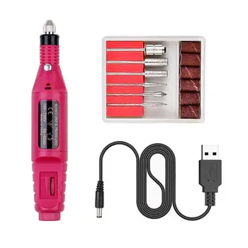 

USB Charging Electric Nail Polishing Machine Kit Manicure Nail Tool Remove Dead Skin Polishing Pedicure Nail File Nail Art Pen