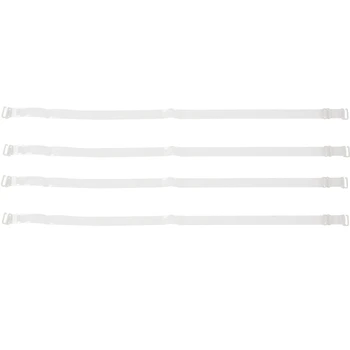 

2 Pairs Adjustable Soft Plastic Transparent Shoulder Bra Band Straps