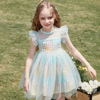 

Summer Kids Dresses For Girls Tutu Fluffy Lace Smash Dress Elegant Princess Party Wedding Dress Girl Birthday Clothing 2-12y