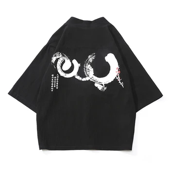 

Kimono cardigan men linen shirt Japanese Style male yukata men's haori Japanese samurai clothing traditional Blouse clothing