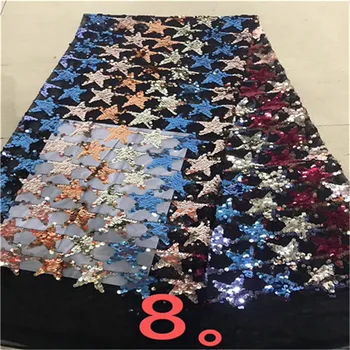 

Nigerian lace fabric 2019 high quality lace 3d flower African lace fabric sequins embroidery French lace fabric