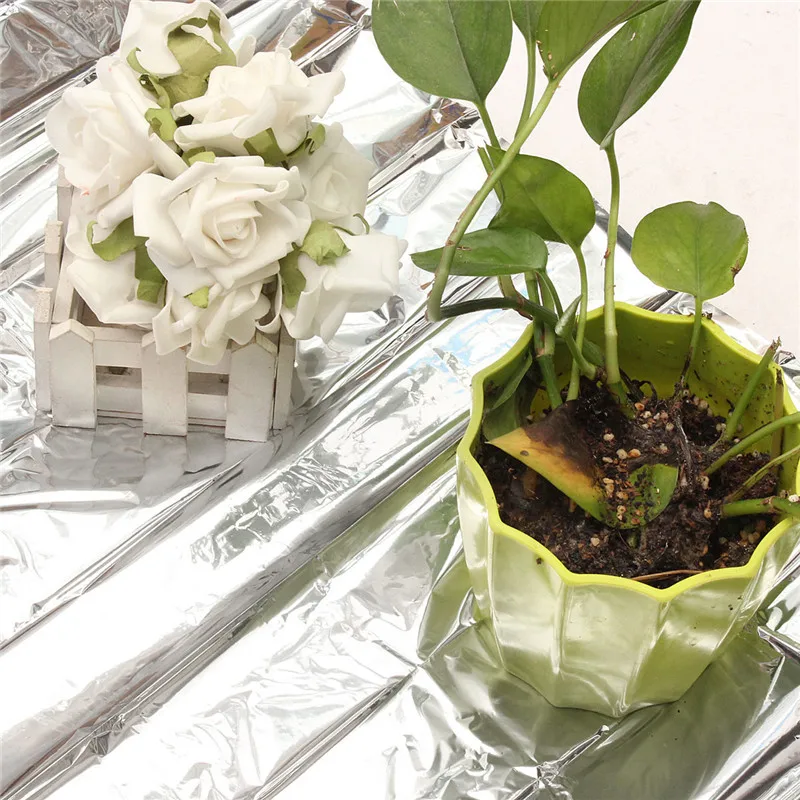 

Silver 82x51 Inch Plant Hydroponic Highly Reflective Film Grow Light Accessories Greenhouse Reflectance Coating Plant Covers