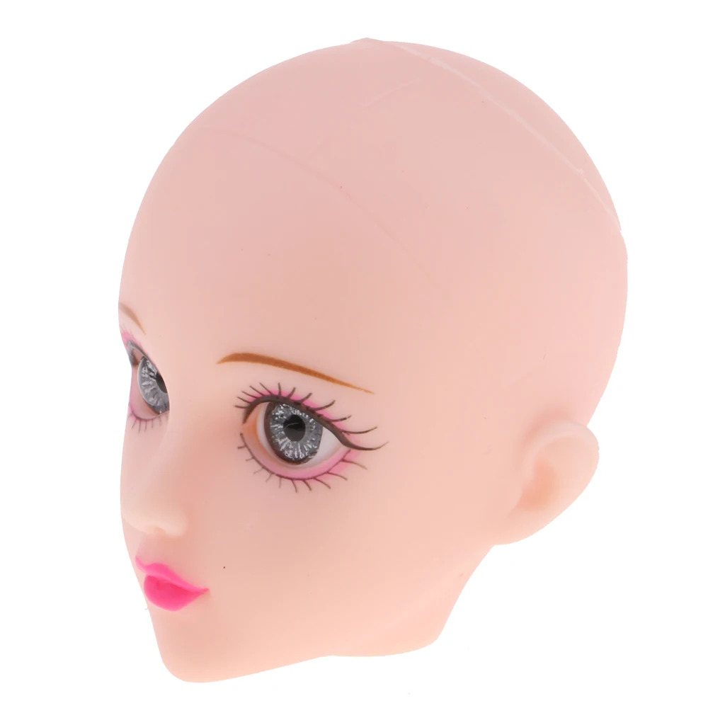 Beautiful Female Gray Eyes Makeup Head Parts for 1/6 BJD OB Doll DIY Making Accs