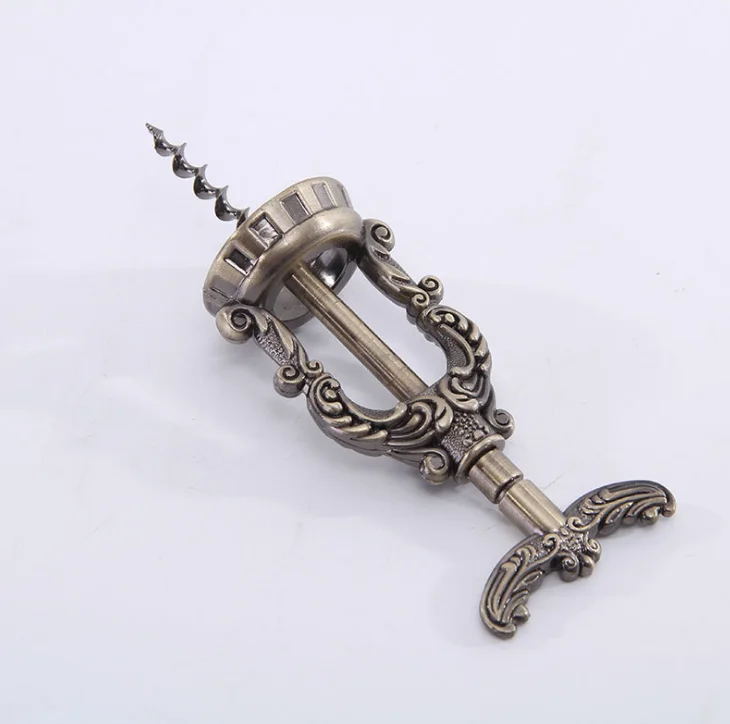 

Retro Wine Bottle Opener Corkscrew Cork Puller Remover Champagne Opener Wine Opener Antique Bronze Home Hotel Tools LF742