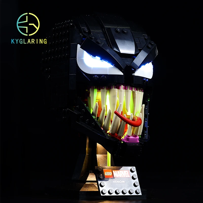 Kyglaring Led Lighting Set DIY Toys for 76187 Venom Mask Collectible Building Blocks 4