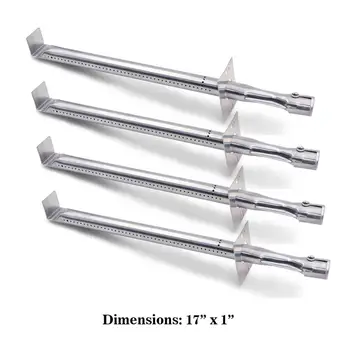 

Hisencn 17 inch 13001 4pcs Grill Gas Stainless Steel Burner Replacement for Vermont Castings CF9030, CF9050, CF9055 Jenni air