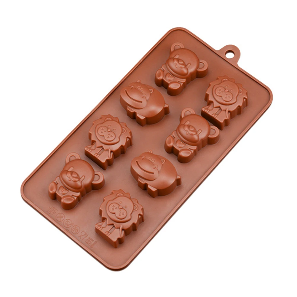

2 Pcs Cake Mold Silicone Fashion Cute Animal Shaped Chocolate Mold Cake Decorating Tool Fondant Mold for Kitchen Home Restaurant