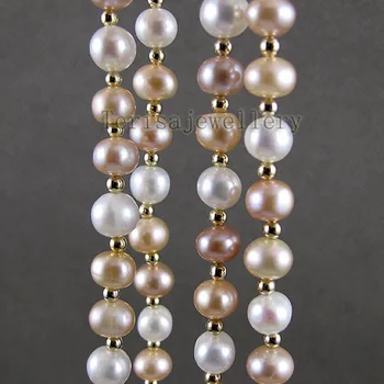 

New Arriver Real Pearl Necklace Amazing Natural Genuine Freshwater Long Pearl Jewelry 120cm Birthday Wedding Women Girl Gift