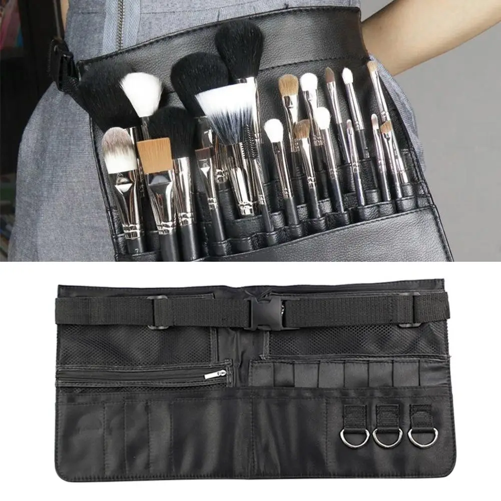 Сумка для хранения макияжа из искусственной кожи сумка на пояс кисти черная