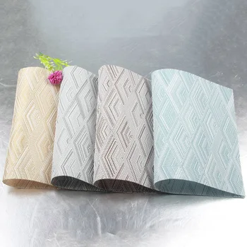 

Environmentally PVC Woven Jacquard Western Table Mat Insulation Unquine Non-slip Placemat Tabletop Protection Heat-insulation