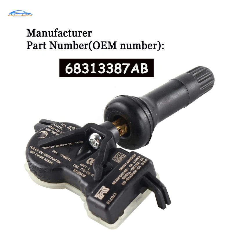 Монитор давления в шинах 68313387AB 68252493AB 68105280AD 68105280AF для Dodge Jeep TPMS автомобильные