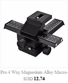 Pro 4 Way из магниевого сплава макро-фокусировка рельс слайдер крупным планом съемка штатив головка для DSLR камеры