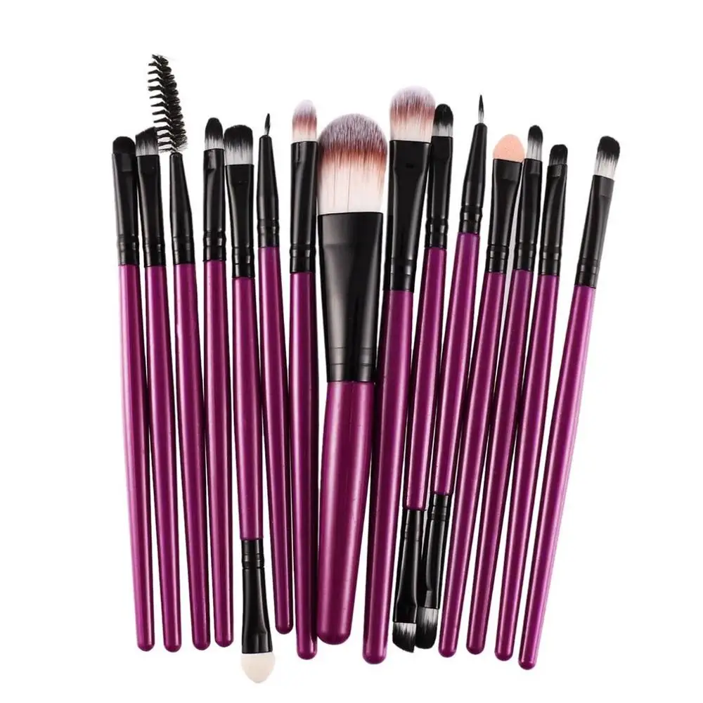 

15pcs/set Pro Makeup Brushes Kit Eyelash Lip Foundation Powder Eye Shadow Brow Eyeliner Brush Cosmetic Make Up Brush Beauty Tool