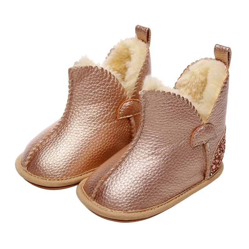 Winter Warm Boots For Newborn Baby Casual Snow Shoes Newborn Non-slip Soft Sole Prewalker First Walkers 0-18M