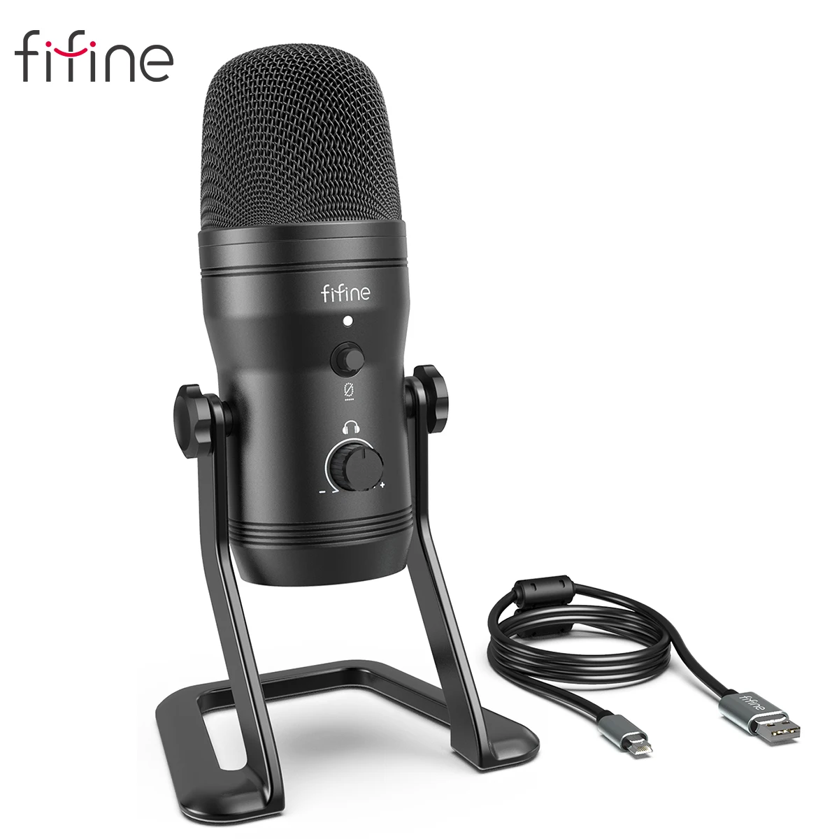 Microfono di registrazione USB FIFINE Computer Podcast Mic per PC/PS4/Mac,  quattro modelli di Pickup per Vocals,Gaming,ASMR,Zoom-class(K690)