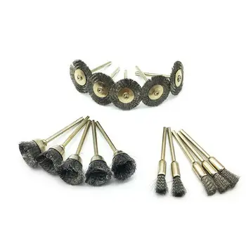 

15Pcs/Set Polishing Wire Brush Pencil Cup Brush Rotary Tool For Drill Rust Weld