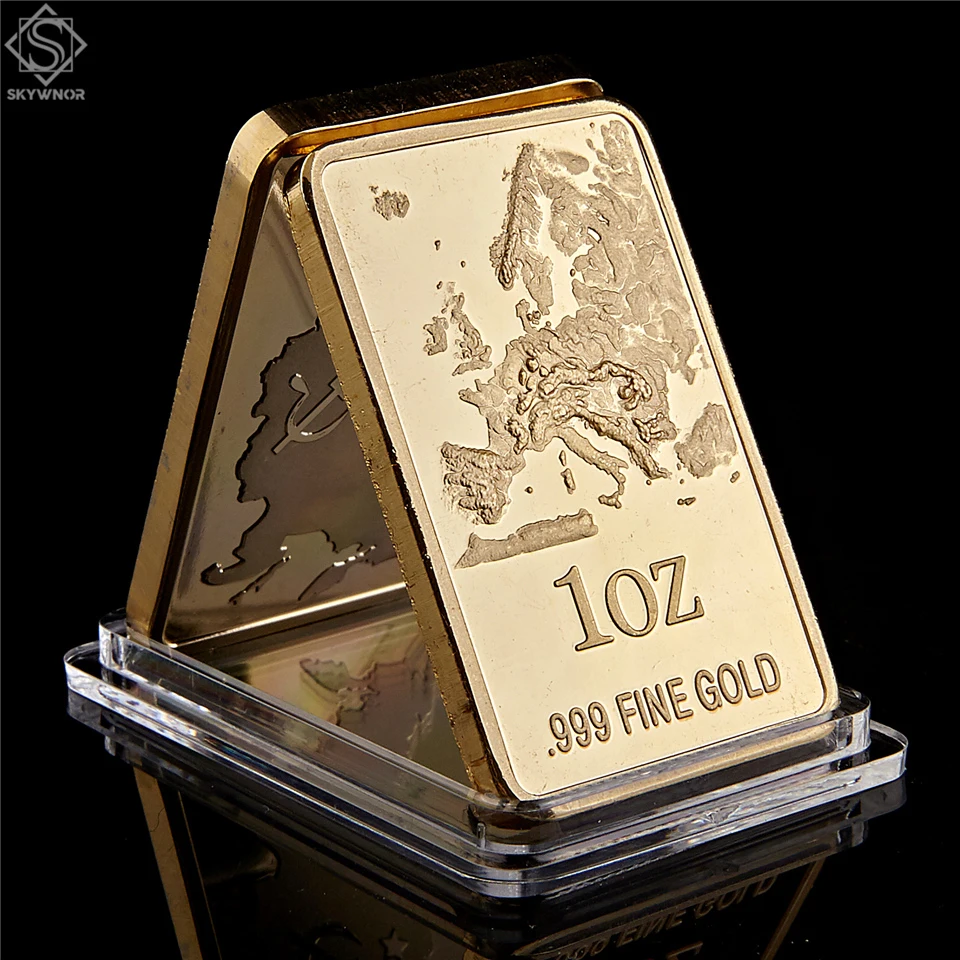 Реплика Европейской карты Gold Bar 1 унция 999 г. коллекция юбилейных монет из чистого
