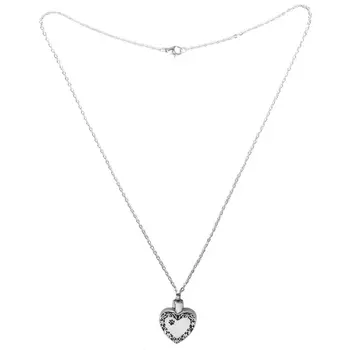 

Pet Memorial Necklace Heart Cremation Ash Keepsake Urn Pendant Necklace Dog Cat