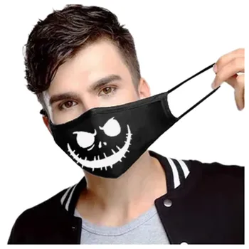 

1PC Adults Halloween Funny Expression Prints Filter Can Be Placed mascarilla reutilizable сумка холодильник автомобильный