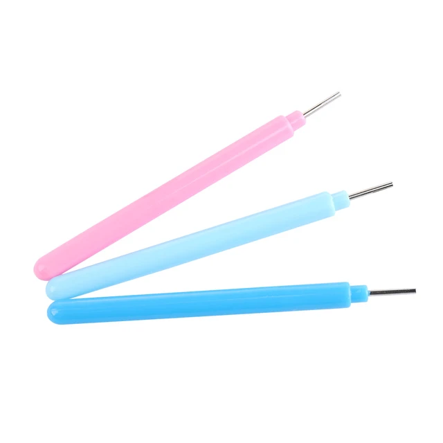 Paper Flower Quilling Tools Slotted Kit Rolling Curling Quilling Needle Pen  Pink Blue for Art Craft