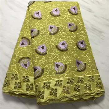 

High Quality Swiss Voile Lace 2020 African Lace Fabric African Swiss Cotton Embroidered man fabric For Party Dress