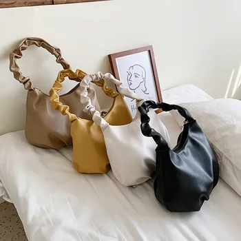 

White bag female bag 2020 popular new style wild one-shoulder armpit bag spring and summer fashion portable tote bag