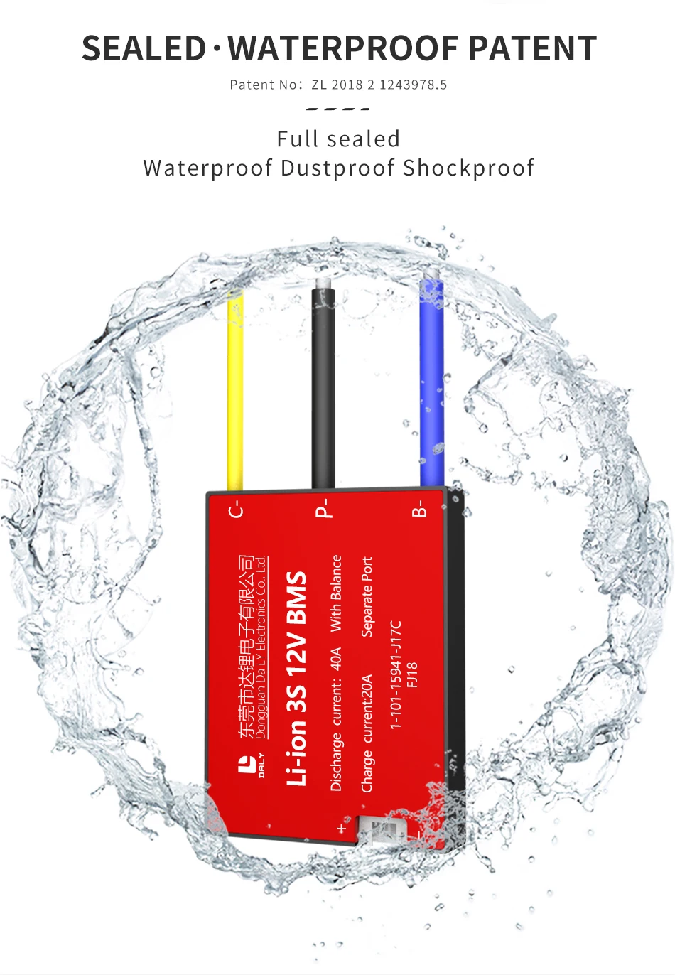 Daly BMS Li-Ion LiFePO4 BMS 3s-24s 12V 24v 36V 48V 60V 72V 29,6 in15A 20A 30A 40A 50A 60A 80A 100A 120A 150A Lithium battery BMS