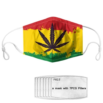 

Customized Jamaica Flag Harajuku Mask with 7 Filters Protection Mouth Mask for Adult/Kids Reusable Masks