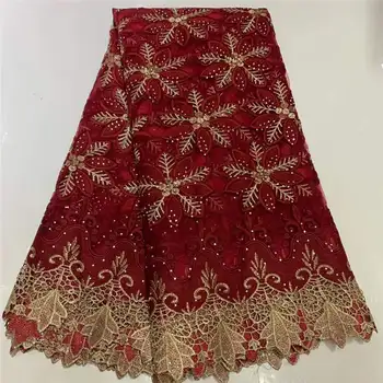 

African Lace Fabrics 2019 High Quality Lace Nigerian Tulle Lace Fabric Milk Silk French Net Lace Fabric DG481