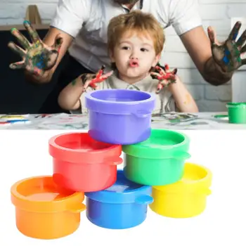 

6PCS/Set Children Finger Painting Paints Vibrant Colors Washable Gouache Paint Doodle Set For Kids