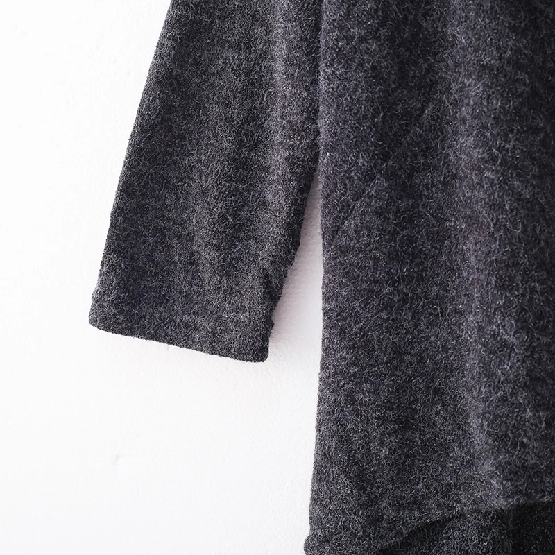 New Women Knitted Pollover Full Sleeve Draw String