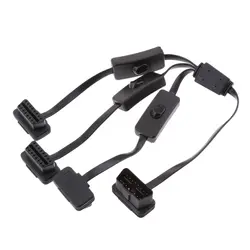 От 1 до 3 мужчин и женщин 16 Pin OBD Диагностика расширения кабель шнур с переключателем