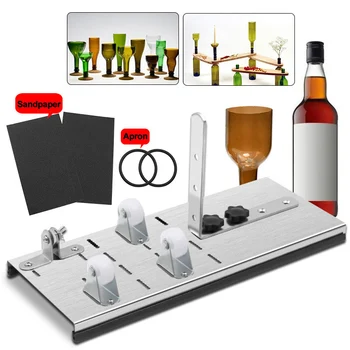 

1 Set Glass Bottle Cutter Cutting Thickness 2-10mm Stainless Steel Better Cutting Control Create Glass Sculptures Tool
