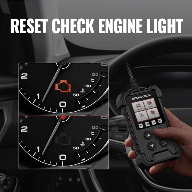 MUCAR CDL20 OBD2 Scanner for Cars DTC Lookup Obd2 Check Engine Light