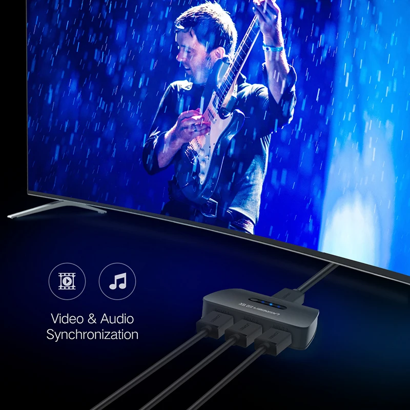 3 портовый HDMI переключатель Ugreen 1080P разветвитель порт для XBOX 360 PS3 PS4 Android