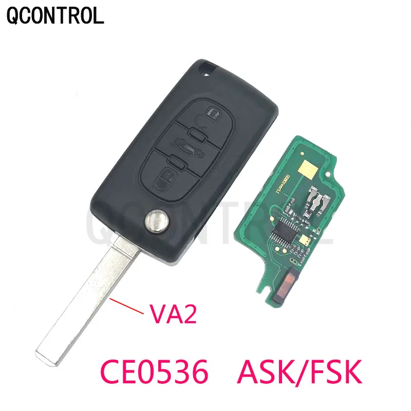 Автомобильный Дистанционный ключ QCONTROL с 3 кнопками 433 МГц подходит для CITROEN C1 C2 C3 C4