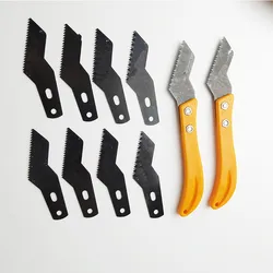 Faca profissional para limpeza de piso e azulejos, conjunto com 5 lâminas, cola para costura, cimento, removedor de costura, beleza, 1 peça