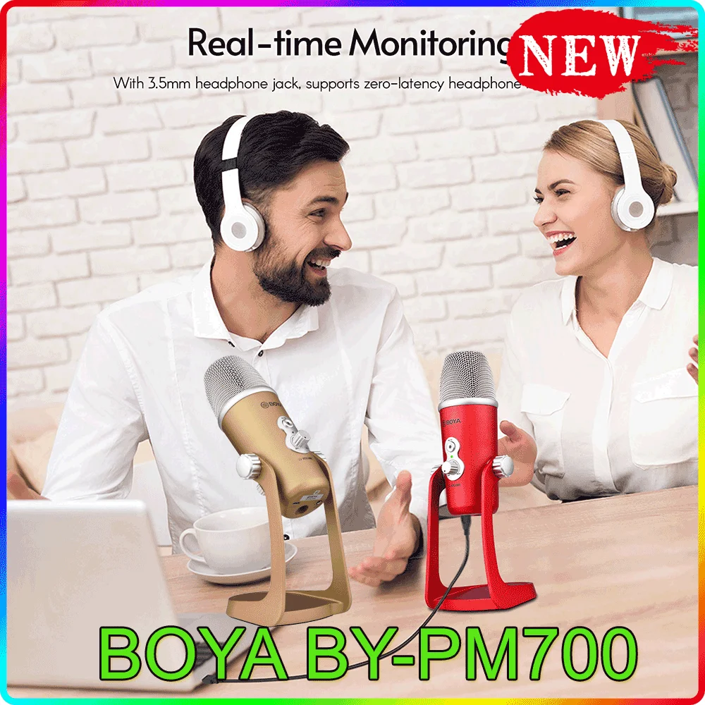 BOYA BY-PM700 настольный USB-микрофон металлический компьютер конденсаторный микрофон