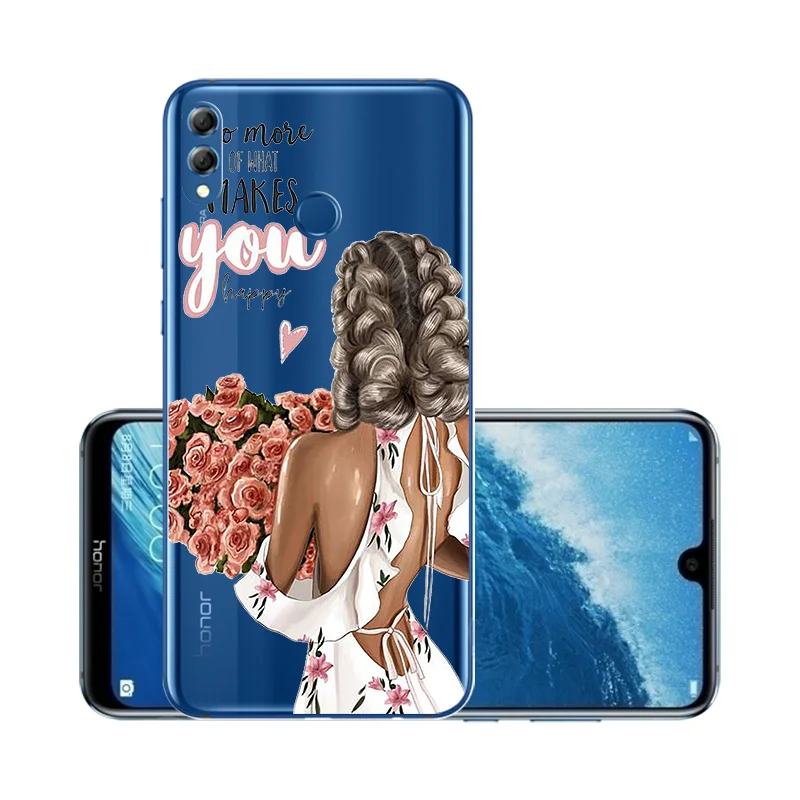 W137 Прозрачный чехол для huawei Honor 8X, чехол для маленькой девочки, Модный Роскошный чехол для мамы huawei Honor 8X Max 8 8A 8C 6X 7X 6A Etui Capa - Цвет: W137