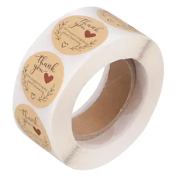 

1000PCS Round Shape Creative Kraft Paper Labels for Gift Party