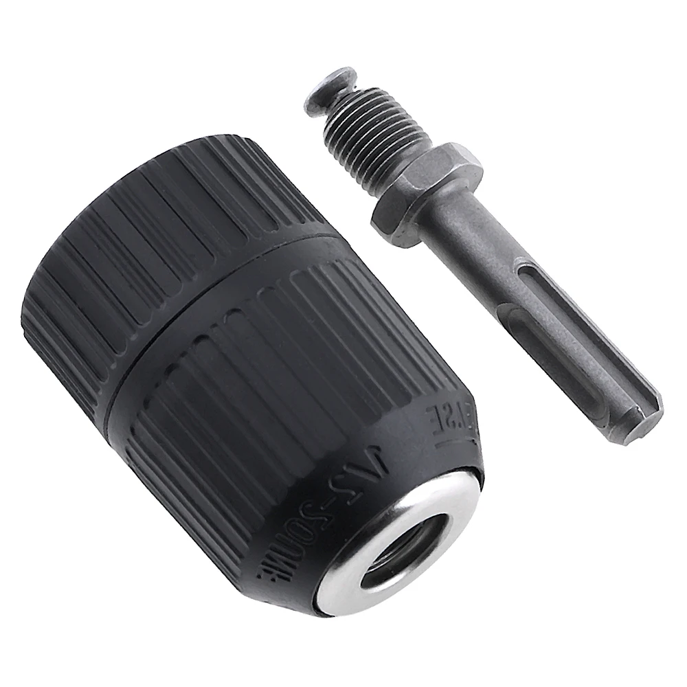 

2-13mm 1/2" 20unf Self-locking Keyless Wrench Drill Chuck Impact Hammer Conversion Drill Bit Holder Round Handle Connecting Rod