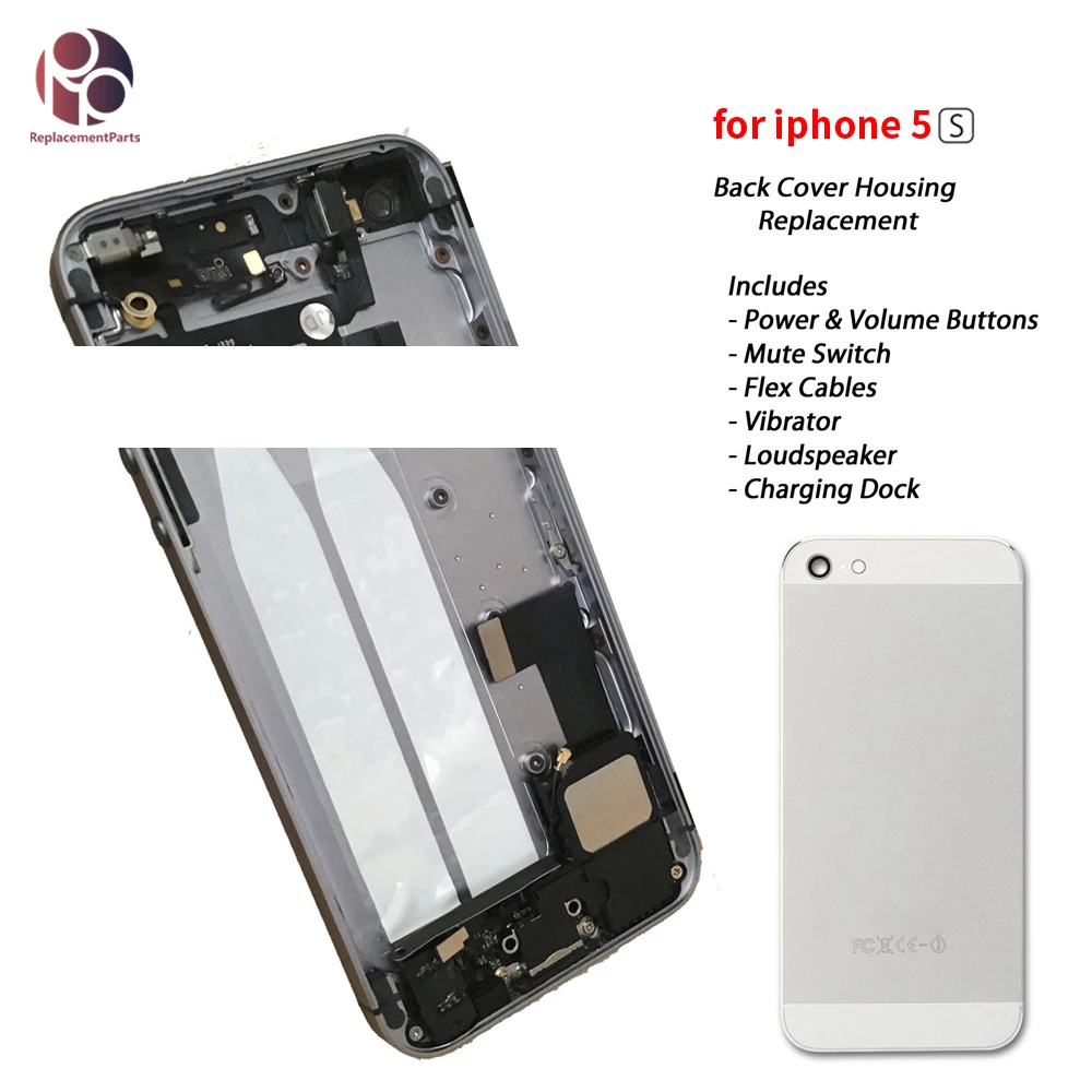 Задний Полный Корпус для IPhone 5 5G 5S 5C SE батарея задняя дверца-крышка средняя рамка Шасси+ гибкий кабель сборка Замена Ремонт