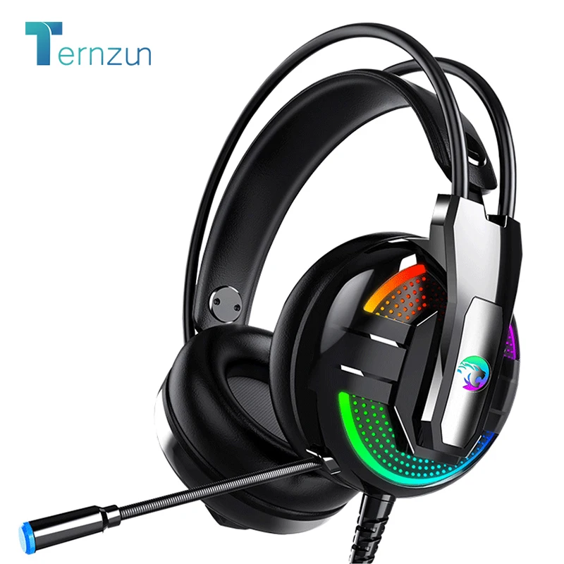 

NEW A18 Gaming Headset Wired Headphone For Gamer Noise Cancelling With Mic USB RGB Light Breathing Light For PC PS4 Xbox