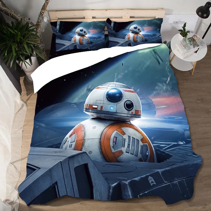 Набор Звездные войны BB-8 принт в виде робота 3D комплекты постельного белья домашние постельные принадлежности пододеяльник хлопок наволочка домашнее текстильное постельное белье дропшиппинг